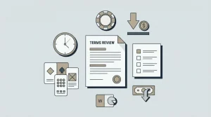 Editorial checklist concept for reviewing casino bonus terms such as deposit, wagering, expiry and game contribution